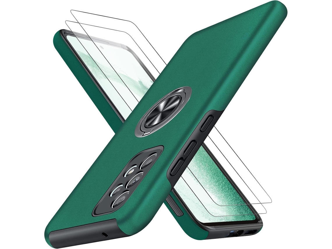 Capa Anel Invisível para Samsung Galaxy A53 5G HONGWE. Vidro Temperado Magnética com Anel de Suporte