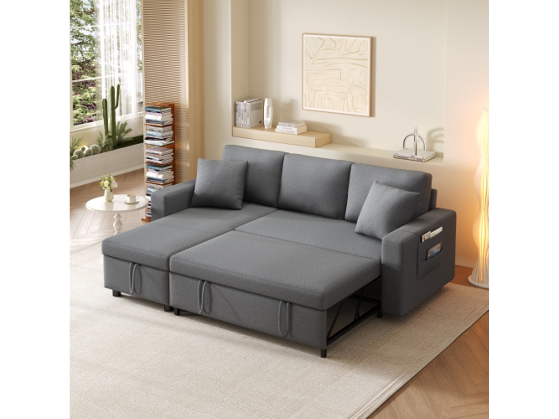 Sofás Cama Com Função De Dormir, Sofás Em Forma De L E Chaises Longues Com Espaço De Arrumação.