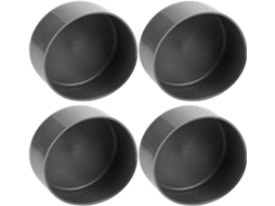 Conjunto De 4 Calotas De Borracha Pretas Para Rolamentos De Reboque, 1,98 Polegadas (50,3 Mm)