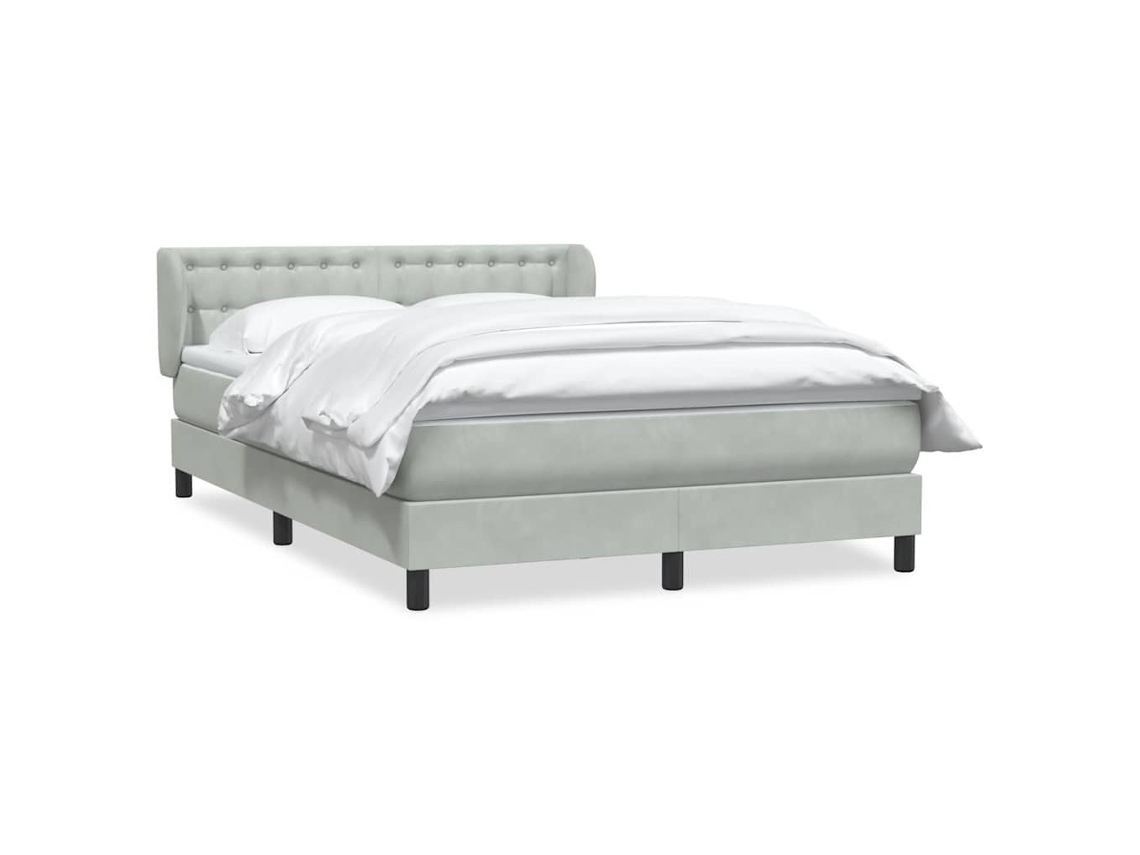 Box Spring Bed, Box Spring Beds Vidaxl Cinzeto Veludo (160 X 220 Cm)