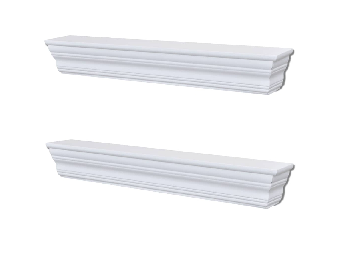 Wall Mounted Shelf, Wall Mounted Shelves Vidaxl Branco Madeira