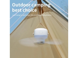 Com Carregador - Ventiladores De Teto Portáteis Tevorex 7200mah Ventilador De Campismo Para Exterior Com Controlo Remoto Iluminação Led Ventilador De