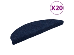 Vidaxl Tapetes De Escada Autoadesivos 20 Peças 56x17x3 Cm Azul-marinho Semicircular