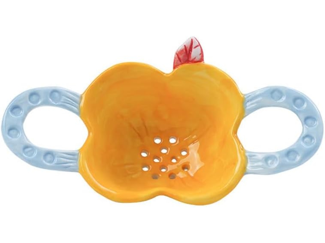 Bule Infusor De Chá Em Cerâmica Com Formato Flor, Ideal Para A Granel, Alça. Aquaforge