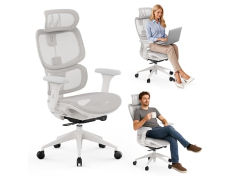 Cadeira De Escritório Com Massagem Vinsetto E Função Reclinável, Cadeira Ergonômica Para Mesa, Cadeira Executiva Com Altura Ajustável E Liptaptyn