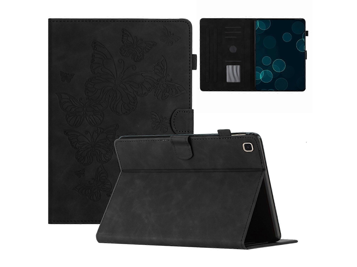 Capa de couro para tablet Samsung Galaxy Tab A7 Lite 8,7 polegadas T220 T225 com suporte para cartão e capa preta impressa Hengrongshen