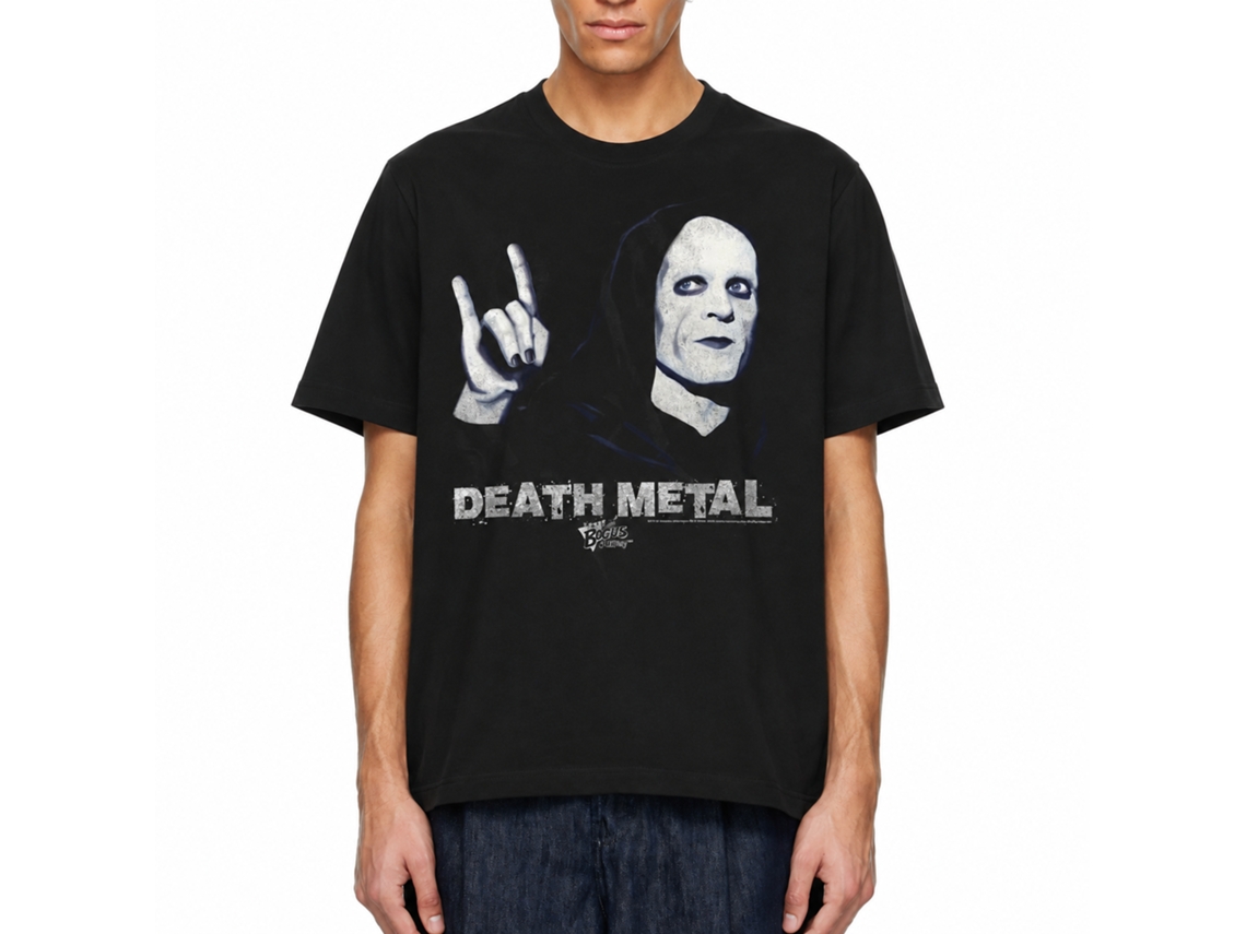 Rockinstone Bill And Ted Death Metal Black Adult T-shirt Size:l