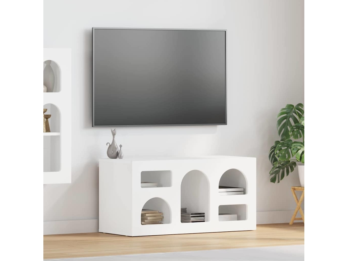 Vidaxl Gabinete Para Tv Elst 80 X 35 X 40 Cm Branco Madeira Processada