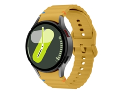 Bracelete para Samsung Galaxy Watch FE 20mm XIAOMOYU com ondulada silicone e amarelo