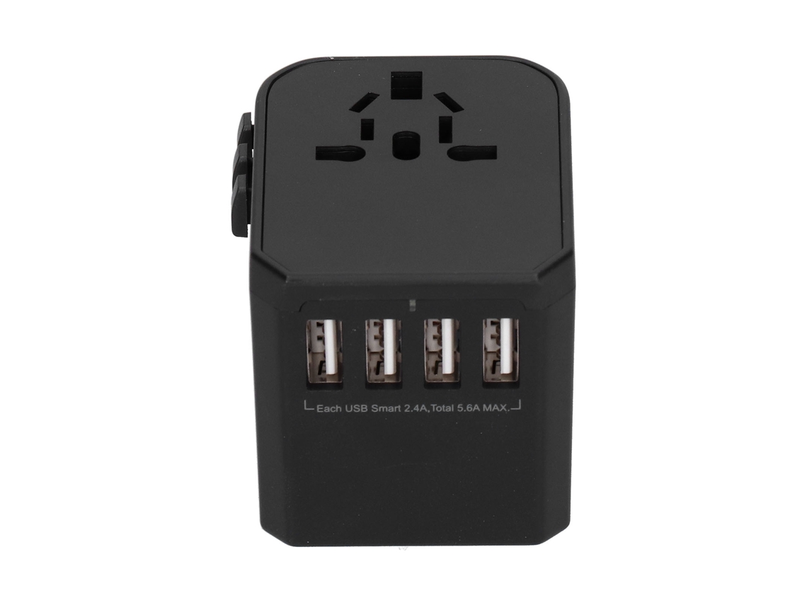 Adaptador de viagem internacional com 4 portas Usb LAXISCREED