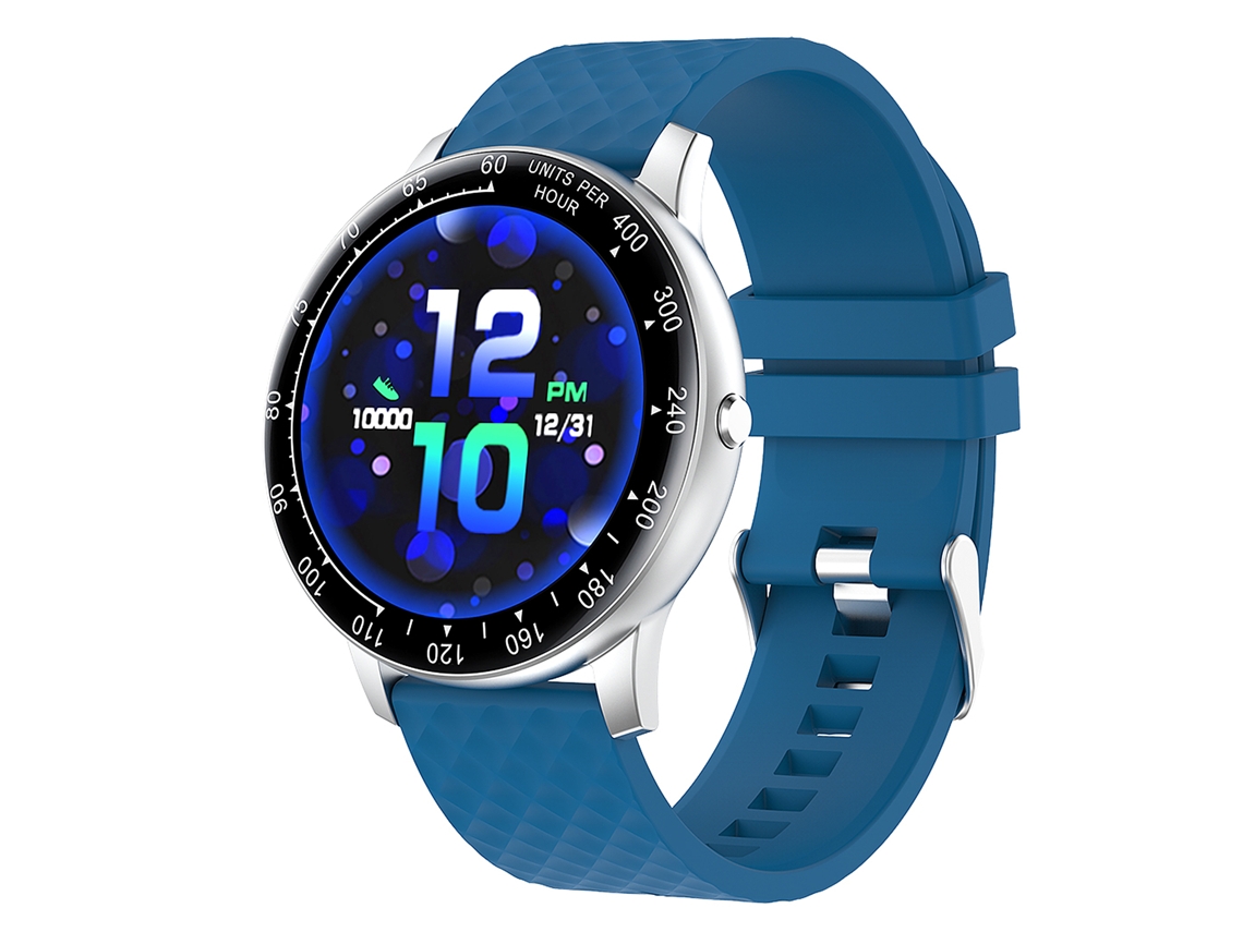 Pulseira inteligente IP67 com monitor cardíaco e de atividades físicas.