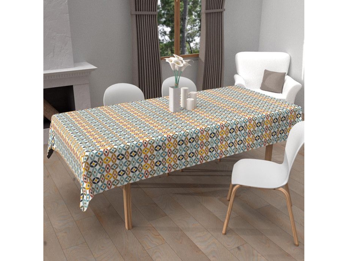Toalha de Mesa SOLEIL DOCRE Retangular Estampada Manchas Poliéster Multicor (200 cm)