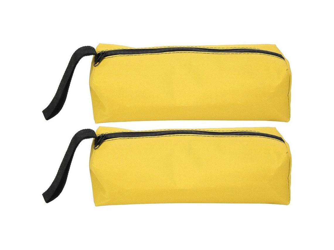 Bolsa de ferramentas portátil de lona, com zíper, amarela S/MARCA