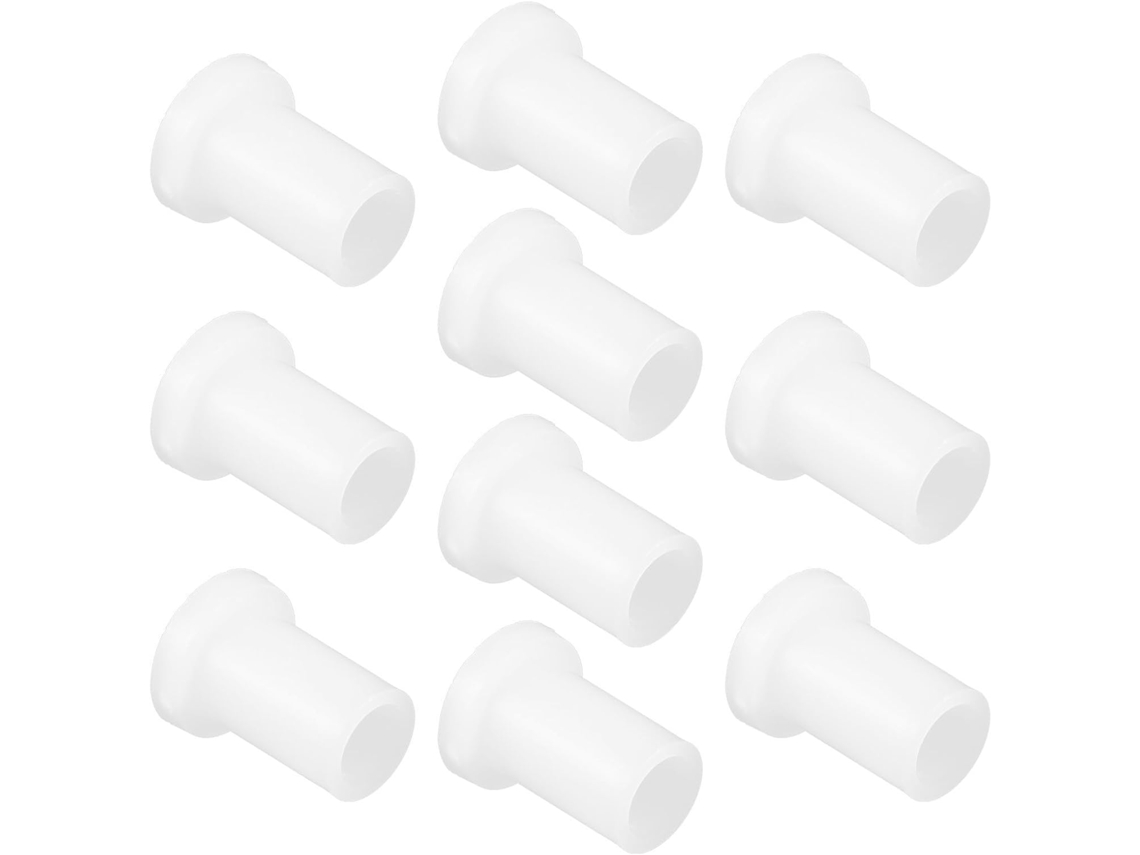 Conjunto De 10 Buchas Dobradiça Para Porta Geladeira, Em Plástico, Com Furo Passante, Dimensões De 1, 80x 1, 40x 1, 40cm