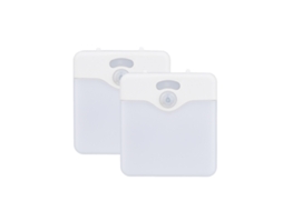 Conjunto de 2 Luzes Noturnas com Sensor de Movimento, Luz Branca Quente, Plugue Europeu, Baixo Consumo de Energia , Dimerizável BRILVIBERA (0, 6 W)