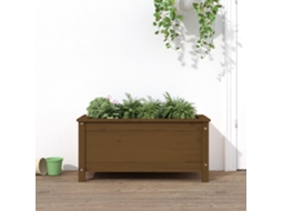 Vidaxl Vaso/floreira De Jardim 82,5x40x39 Cm Pinho Maciço Castanho-mel