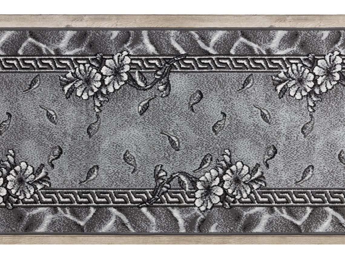 Passadeira Bcf Morad Trio Flores, Folhas Cinzento 80 cm