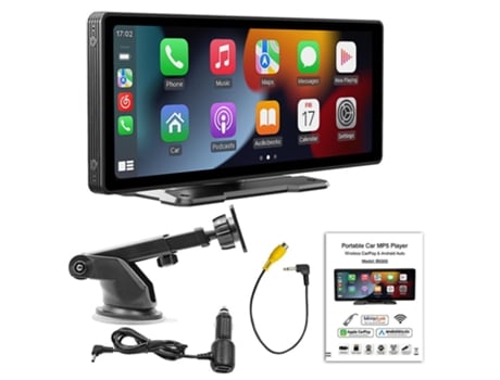 Ecrã 10,26' VENISYMLIS Receptor de áudio portátil para Carro com fio Compatível com Android Auto, Apple Carplay, Bluetooth Fm/Am/Rds Rádio / car Mp5 player