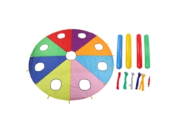 Jogo de martelo para toupeiras WalshLXq para crianças, com guarda-chuva de paraquedas e 4 hastes redondas infláveis.