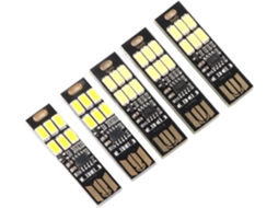 Luz Noturna Usb Com Sensor De Toque, Lâmpada Led 6 Leds, Suave E Sem