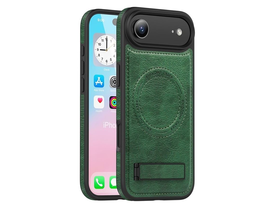 Capa Para Iphone Air Com Suporte Magsafe Em Couro - Verde