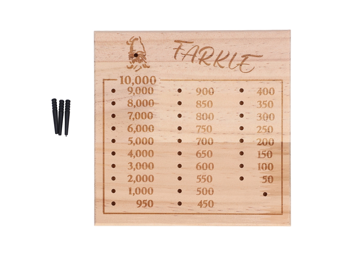 Mali bandeja de Dados Farkle de Madeira para Jogo Clássico com Melhoria de Habilidades Matemáticas 15cm