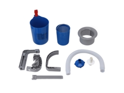 Coletor superficial automático para piscina de parede azul