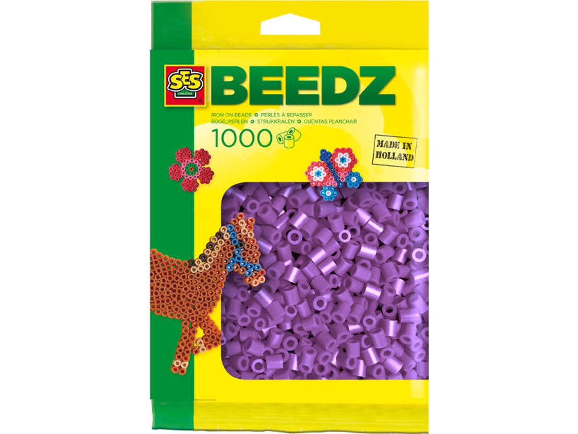 Kit de Artesanato SES CREATIVE Contas de Engomar 1000 Roxo