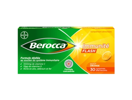 Flash Imunidade Sabor Laranja 30 Comprimidos Efervescentes BEROCCA
