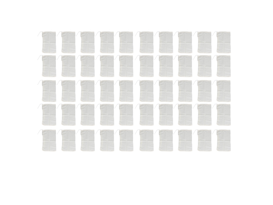 50 Unidades De Saquinhos De Musselina De Algodão Com Cordão, 20x30cm, Reutilizáveis ​​​​para Uso Doméstico. Aquaforge