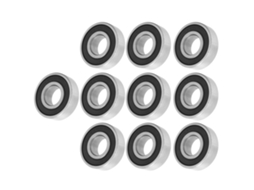 Laxiscreed Rolamentos De Esferas De Roda Profunda Preto 15mm, Pacote De 10 Peças, 6202-rs