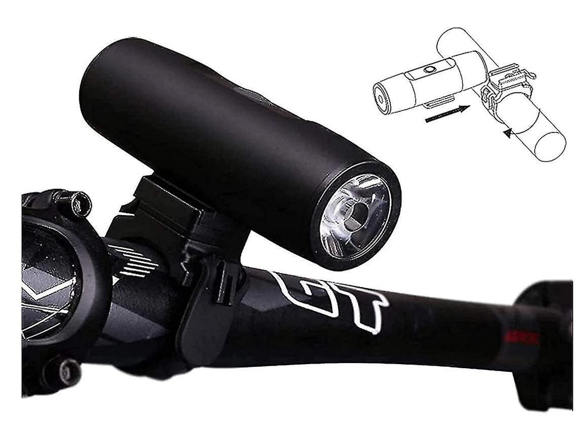 Conjunto Luz Bicicleta Frontal Usb Recarregavel Ipx8 Preto Yizhood