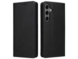 Capa De Couro Com Bloqueio Rfid E Fecho Magnético Para Samsung Galaxy S24