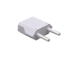 Adaptador De Viagem De Tomada Elétrica Dos Eua Para A Ue, Plugue Elétrico Europeu, 1 Unidade(branco), 4, 8 Mm