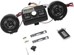 Haut-parleur Radio Lecteur Áudio Rádio Fm Moto Avec 2 Haut-parleurs Noir
