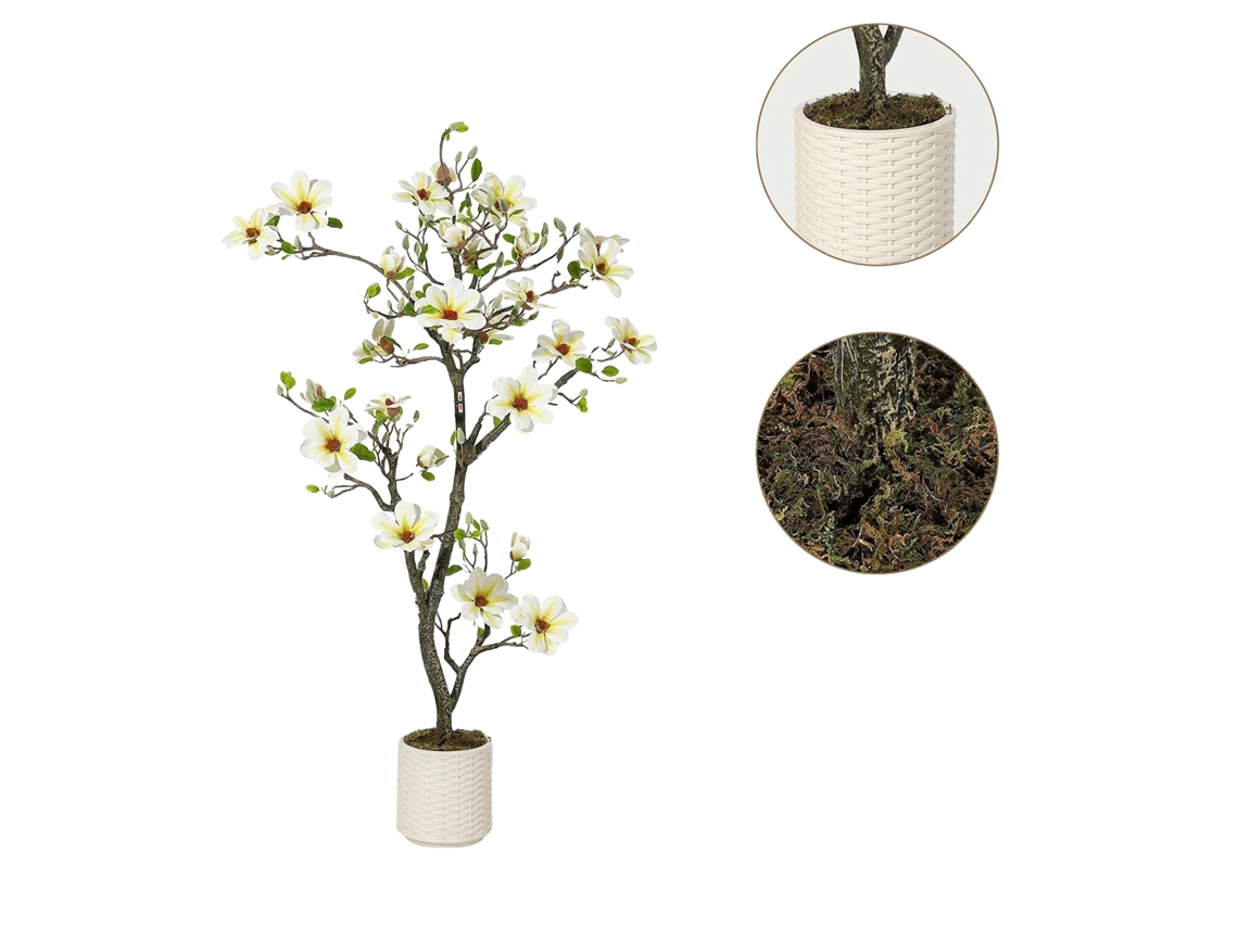 Planta de Magnólia Artificial, Design Realista, Uso Interno e Externo, 5ft 152cm OEM