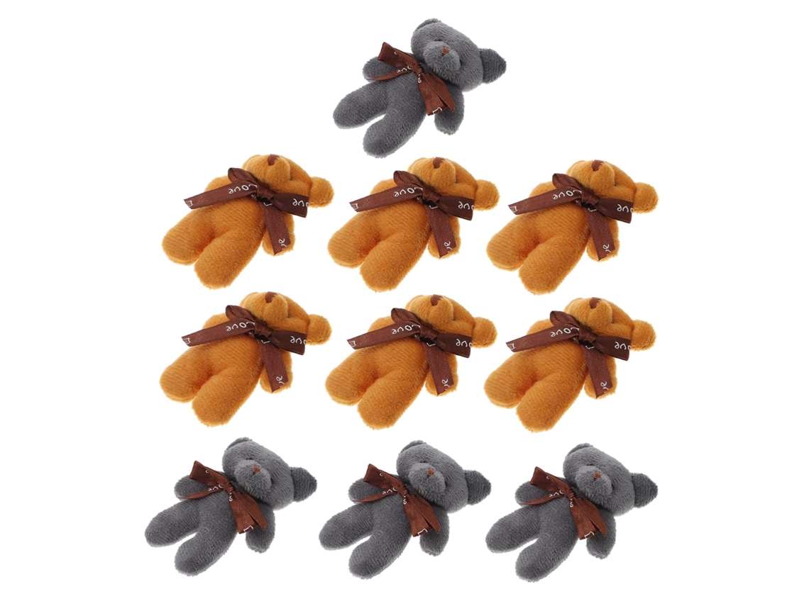 Conjunto De 10 Ursinhos Pelúcia Para Decoração Flores, Artesanato,