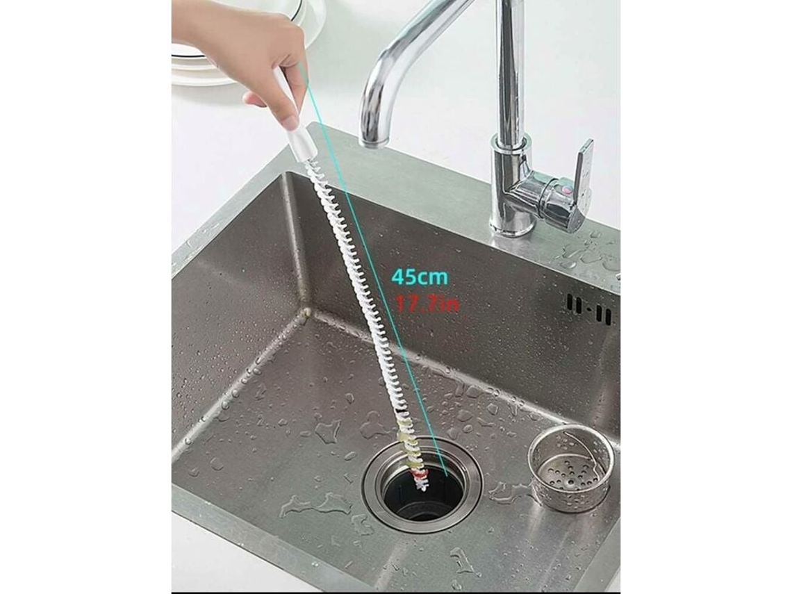 KOFIHETY Escova De Limpeza Para Pratos Escova Para Garrafa Com Coletor De Cabelo Acessório Flexível Para Desentupir Pia E Tubulação De Banheiro Cozinha