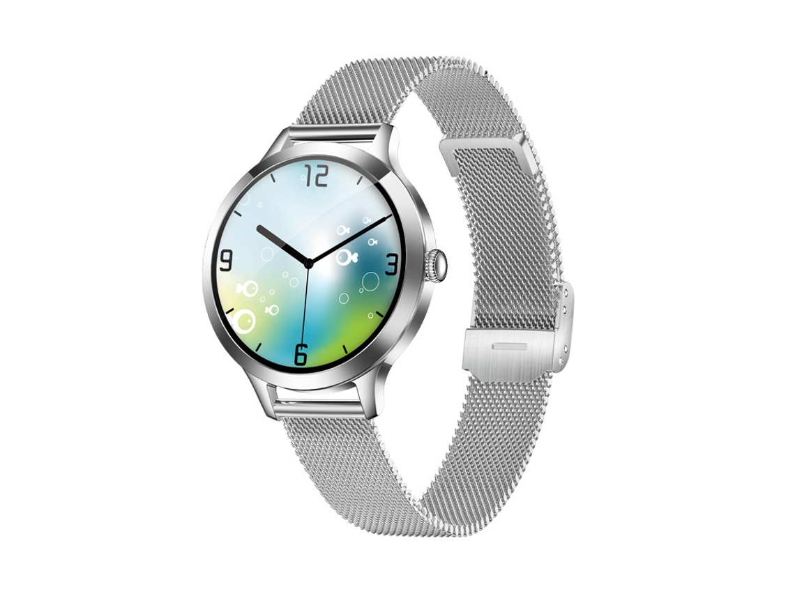 Smartwatch Senhora Yizhood 35mm Amoled Design Luxo Metal Spo2 (prata)
