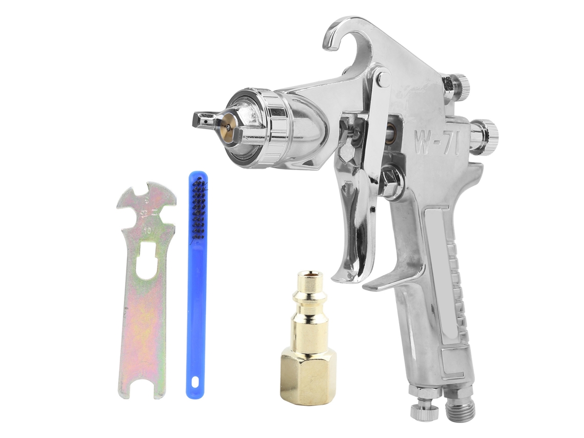 Kit De Pistolas De Pintura W-71 1.3mm Estilo Americano Con Depósito Para Parede, Carro E Portas - Ferramentas De Pulverização