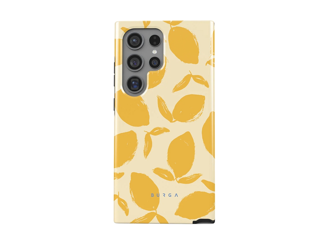 Capa Choques Modelo Lemon para Samsung Galaxy S24 Ultra BURGA Resistente Amarelo