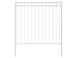 Conjunto 1 Cerca Moderna Vidaxl Branco Aço (170 X 170 Cm)