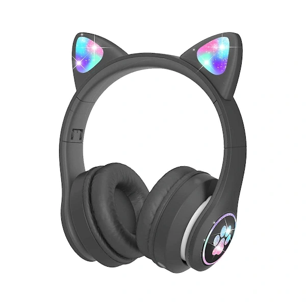 Fones De Ouvido Infantis Com Microfone E Luz Led Rgb, Bluetooth Para Escola E Smartphone.
