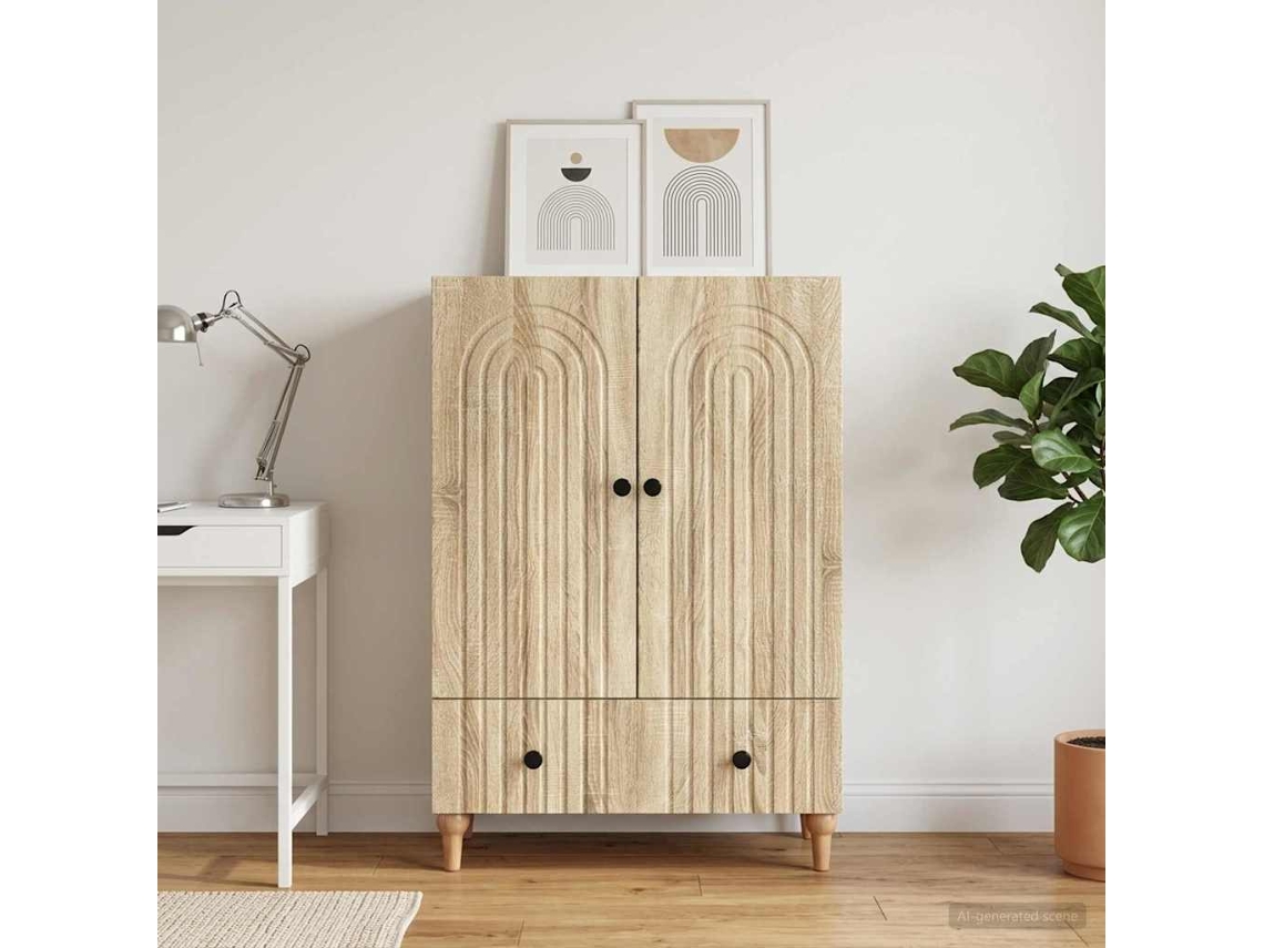 Vidaxl Buffet Carvalho Sonoma 66 X 34,5 X 95 Cm Derivados De Madeira