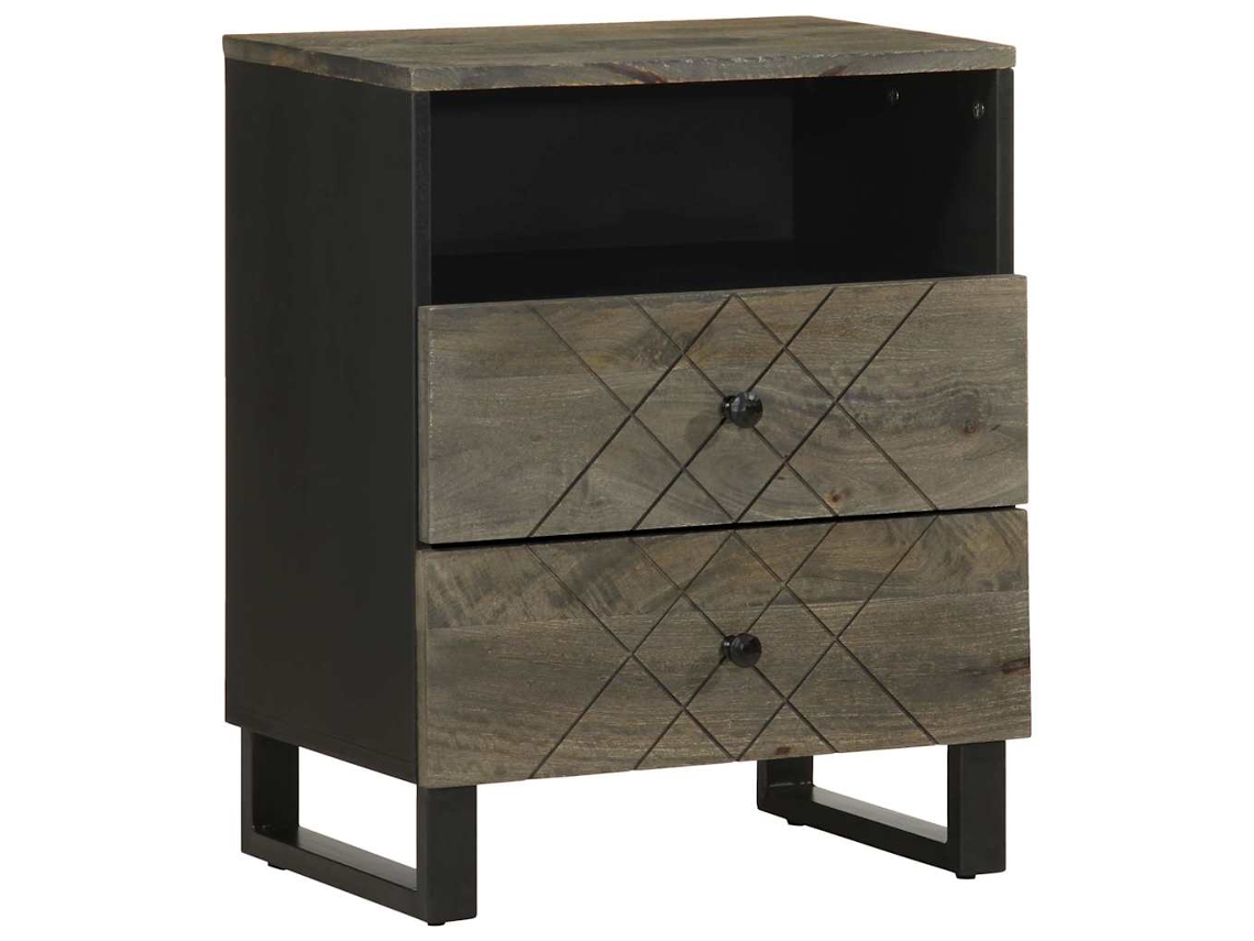 Bedside Cabinet, Bedside Cabinets Vidaxl Preto Madeira De Mangueira