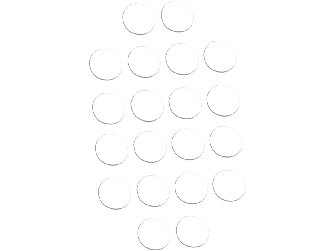 20 Unidades De Espaçadores Borracha Para Móveis, Protetores Redondos Para Mesas De Vidro, 25mm X 3mm, Gel Macio Não