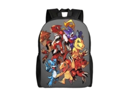 Mochila De Estudante Digimon R170, Leve E Durável, À Prova Dágua E Com Alça De Ombro Ajustável. Olysi Shop