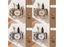 Dispenser de Papel Impermeável Parede com Prateleira Superior e Suporte de Toalha Moderno Abs | S/MARCA