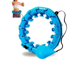 Aro de Fitness Azul Hula Hoop 130 Cm, Compacto, Recarregável, Uso Diário, Higiênico STELASPLEN