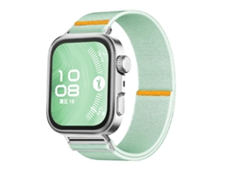 Bracelete para Huawei Watch Fit 3 / Fit 4 / Fit 4 Pro Nylon Elástico Ajustável Verde Menta XIAOMOYU